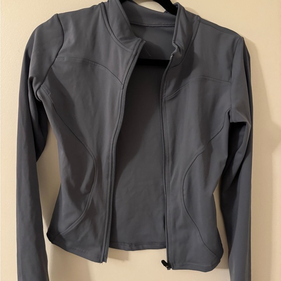 blue grey workout jacket - Picture 2 of 2